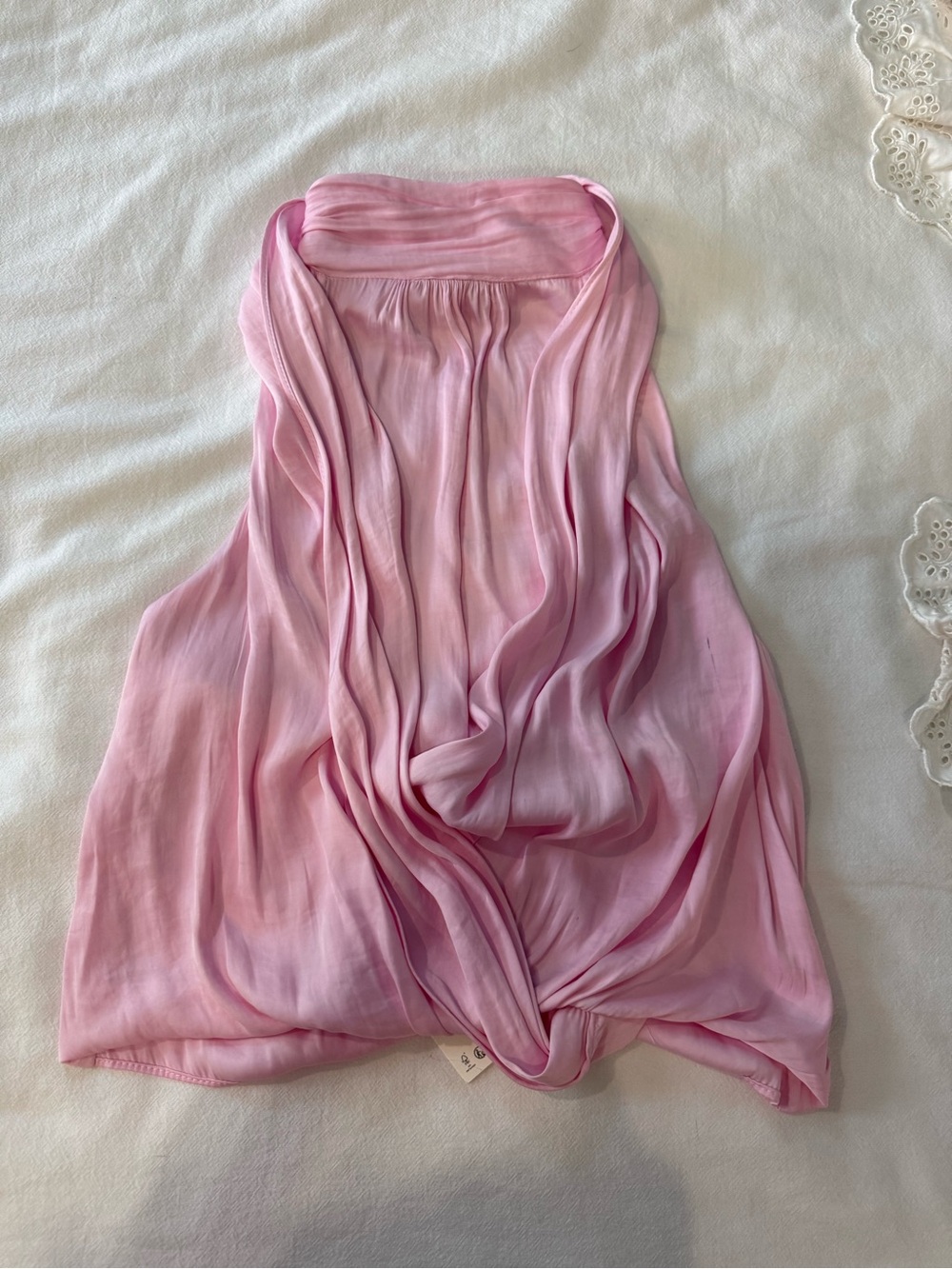Zara high neck satin top